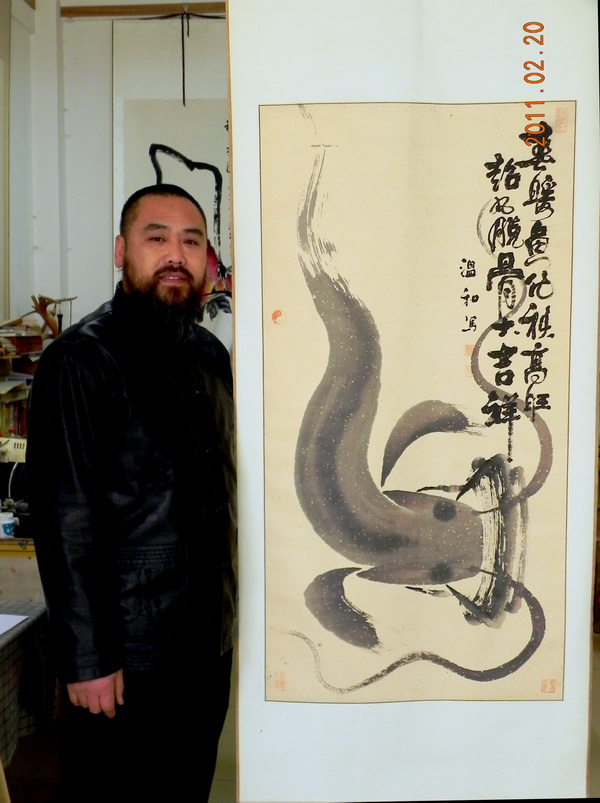 桃核張國(guó)畫之連年有余